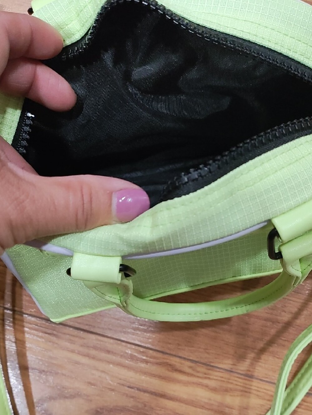 Puma Neon Lime Mini Satchel with White Accent - Picture 3 of 6